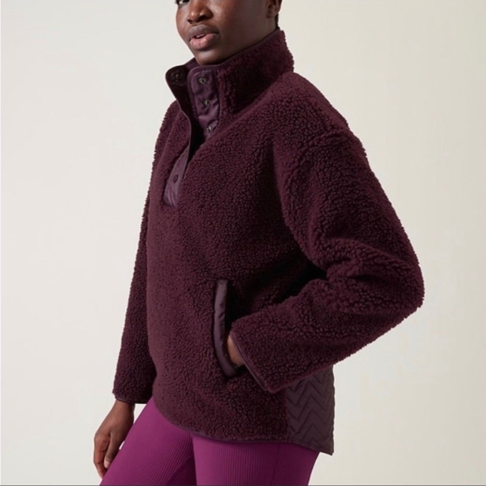 Athleta Deep Purple Teddy Jacket